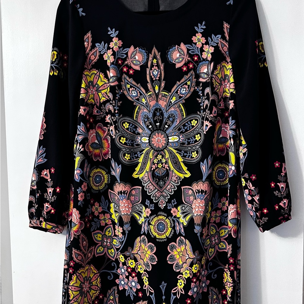 Floral Dark Blue Dress